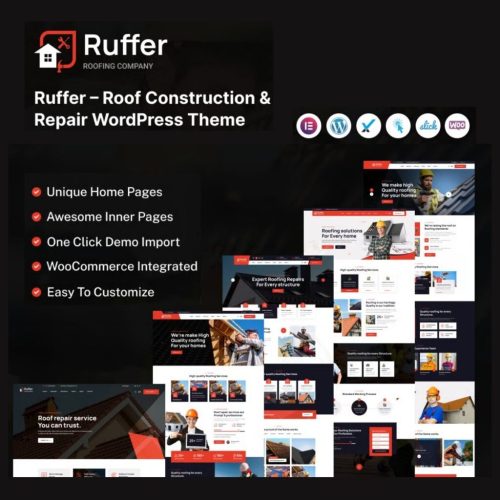Ruffer – Roof Construction & Repair WordPress Theme