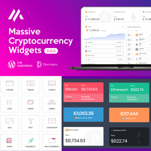 Massive Cryptocurrency Widgets | Crypto Plugin