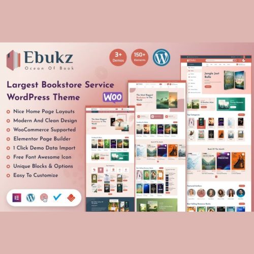 Ebukz – eBook & eReading Shop WordPress Theme