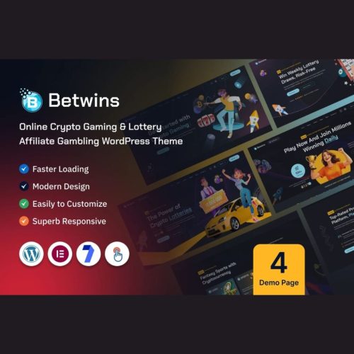 Betwins – Online Crypto Gaming & Lottery Giveaways Affiliate WordPress Theme