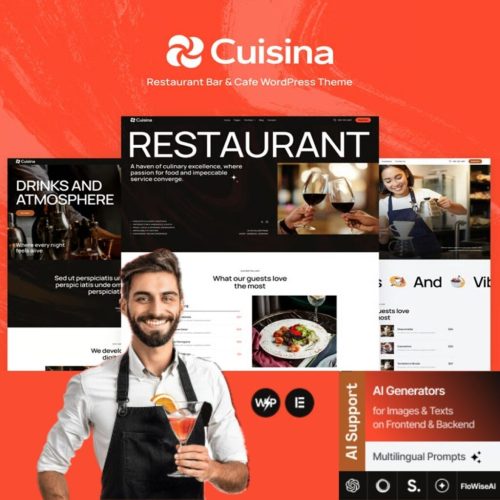 Cuisina – Restaurant Bar & Cafe WordPress Theme