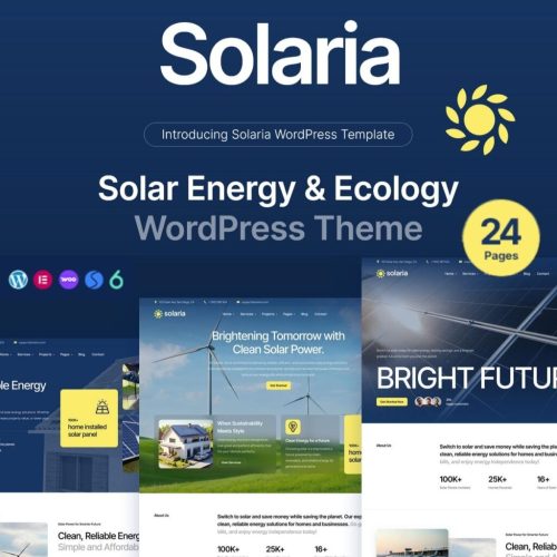 Solaria – Solar Energy & Ecology WordPress Theme