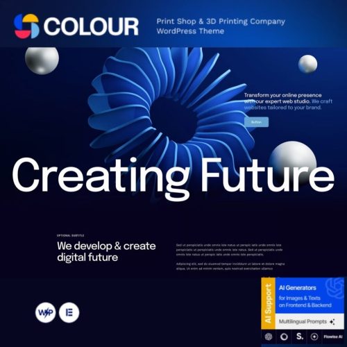 Colour – Print Shop & 3D Printing Company WordPress Theme